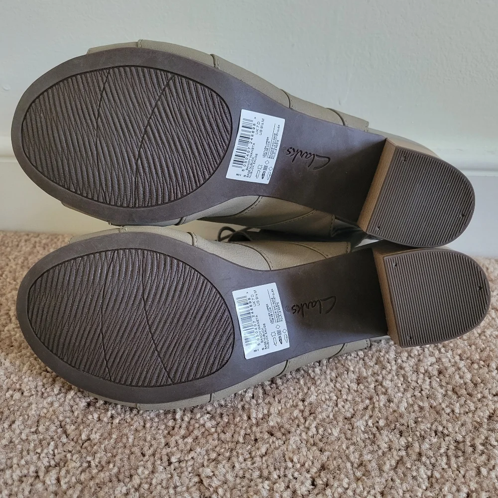Clarks Banoy Waneta‎ Lace Up Sandal Heel Shoes NWT